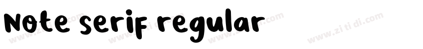 Note serif regular字体转换